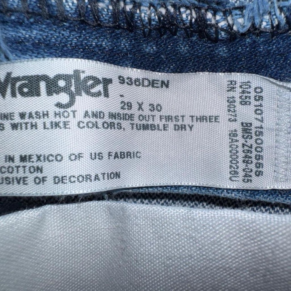 Wrangler Vintage Wash Distressed Straight Leg Jeans 29x30 - Picture 5 of 7